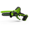 Цепная мини пила аккумуляторная Greenworks 24V G24MCS10 (1хАКБ 4Ач и ЗУ) 10см 2008207UB Цепные пилы