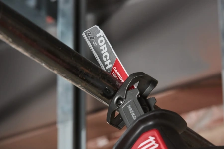 Полотно для сабельной пилы по металлу и чугуну с твердосплавными зубьями Milwaukee THE TORCH CARBIDE TEETH 150 мм/ шаг зуба 3.17 мм (1 шт) (экоупак.) (замена для 48005201) 48475201