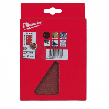 Шлифовальная бумага для орбитальных шлифмашин: 80 х 133 мм 80 x 133 H and L GR 180 - 10 pcs 4932351669