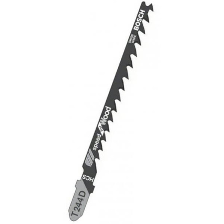 Пилка BOSCH для лобзика T 244 D Speed for Wood (в упаковке 5 шт.)