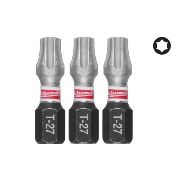 Насадка Milwaukee SHOCKWAVE TX27 25мм (3шт) 4932500365