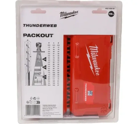 Сверла по металлу Milwaukee THUNDERWEB HSS-G (набор 19 ед.) (замена для 4932352374) 4932493869