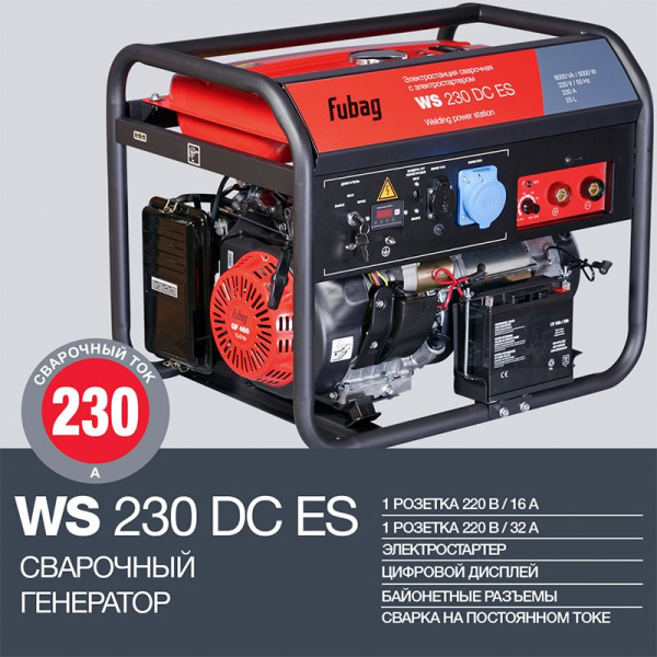 Сварочный генератор FUBAG WS 230 DC ES 646247