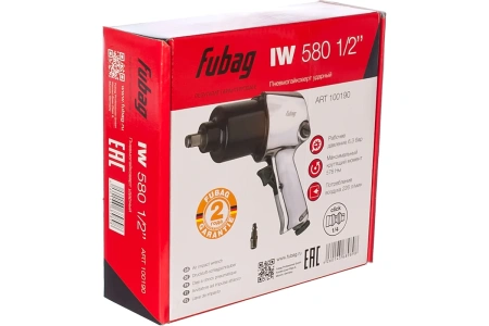 Пневмогайковерт ударный FUBAG IW580 1/2 " 100190 100190