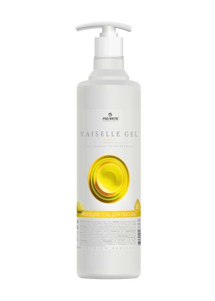 Моющий гель для посуды с витамином "Е" Pro-Brite Vaiselle Gel Lemon 