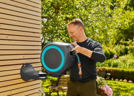 Катушка со шлангом настенная автоматическая Gardena Box RollUp S 18600-20