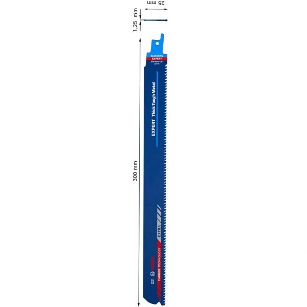 Пилка сабельная BOSCH Пильное полотно S1255CHC EXPERT Thick Tough Metal 2608900371