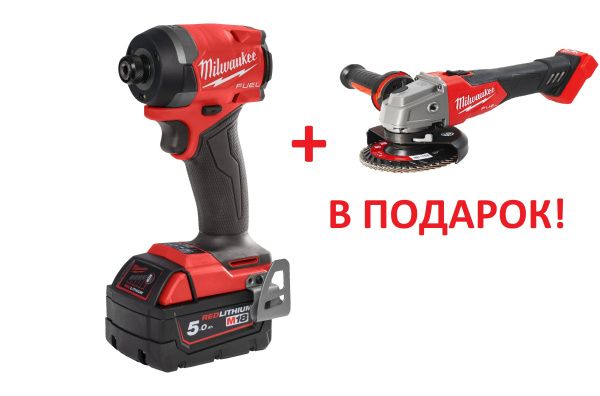 Аккумуляторный винтовёрт M18 FID3-502X + M18 FSAG125X-0X в подарок PT2509004