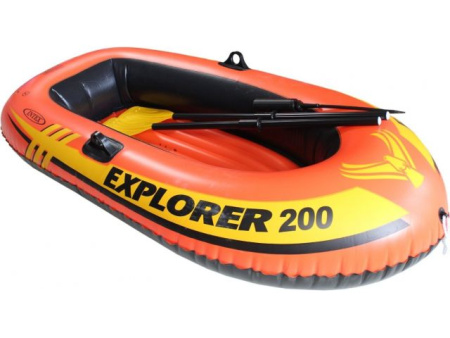 Надувная лодка двухместная INTEX Explorer 200, 185х94х41 см, весла, насос ручной 58331NP