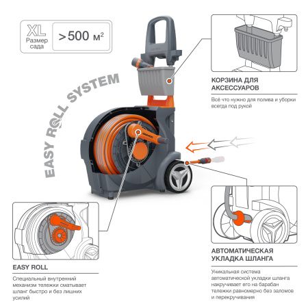 Тележка Smart Cart со шлангом 40м и набором для полива DAEWOO DWR 4040 DWR 4040