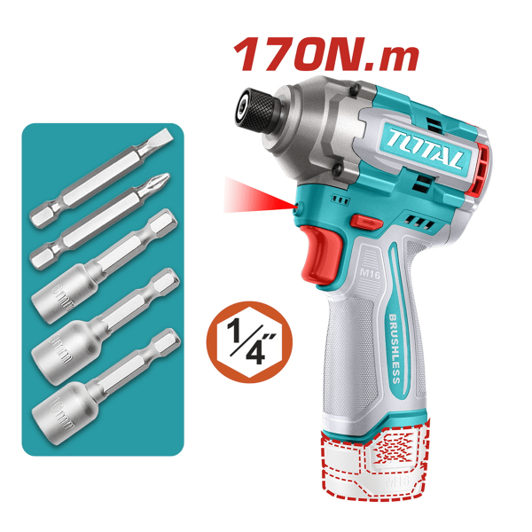 Набор аккумуляторного инструмента TOTAL TOSLI240968 TOSLI240968