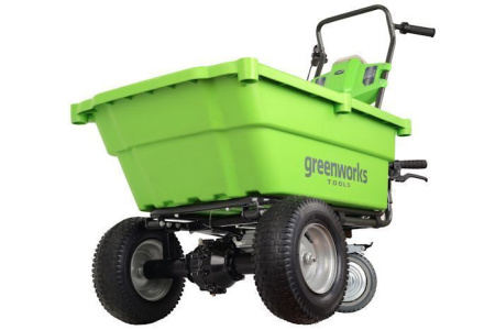 Садовая тележка самоходная Greenworks 40V G40GCK4 (1хАКБ 4 Ач и ЗУ) 106л 7400007UB