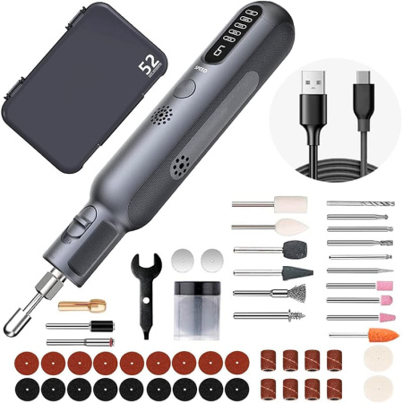 Гравер аккумуляторный Greenworks 8V с принадлежностями (52 предмета) 3200707 Граверы