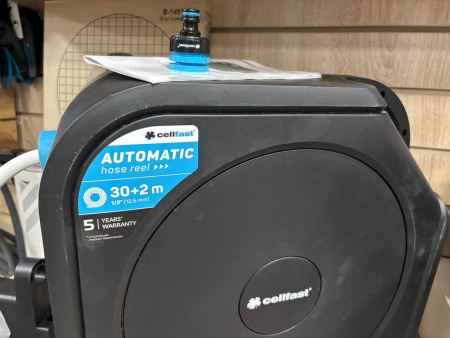 Автоматическая катушка Cellfast Ergo 1/2, 30 м (не работает направляющая смотки шланга, царапины на корпусе ) 55-420.Y