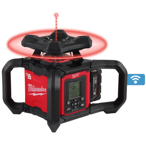 Аккумуляторный ротационный лазерный нивелир Milwaukee M18 RLOHV1200-501C 4933493204
