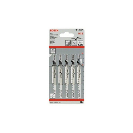 Пилка BOSCH для лобзика T 101 D Clean for Wood (в упаковке 5 шт.)