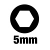 Отвертка торцевая магнитная Milwaukee HOLLOWCORE™ сквозная SW5 (отверстие под М2.5) (замена для 48222531) 4932479884