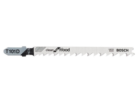 Пилка BOSCH для лобзика T 101 D Clean for Wood (в упаковке 5 шт.)