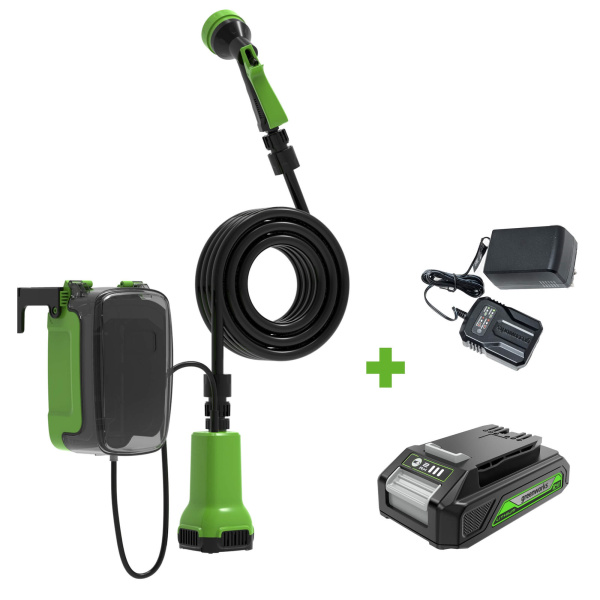 Насос аккумуляторный для полива из бочки Greenworks 24V G24SWP 3401007UA