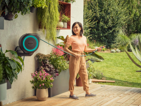 Катушка со шлангом настенная автоматическая Gardena Box RollUp S 18600-20