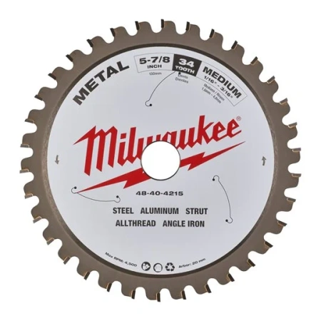 Пильный диск по металлу Milwaukee 150x20x1,6x34 48404215