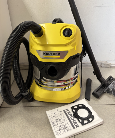 Хозяйственный пылесос WD 4 S V-20/5/22 (помята коробка, мелкие царапины на аксессуарах)