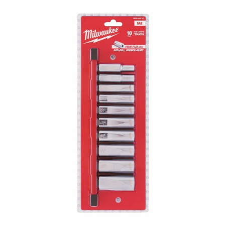 Набор торцевых головок дюймовых удлиненных Milwaukee Sae Chrome 3/8", 10 шт 4932492510