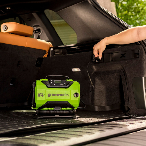 Компрессор автомобильный аккумуляторный Greenworks ACG301 24V/12V (без АКБ и ЗУ) 3400807