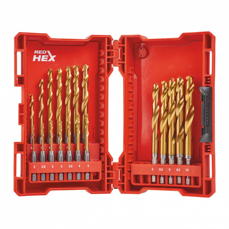 Сверла по металлу Shockwave HSS-G Tin Red Hex. Набор сверл по металлу Shockwave HSS-G TiN... 48894760