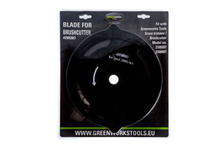 Нож стальной 4-х лопастной для триммеров Greenworks 40V, 60V, 80V, 82V 2905907