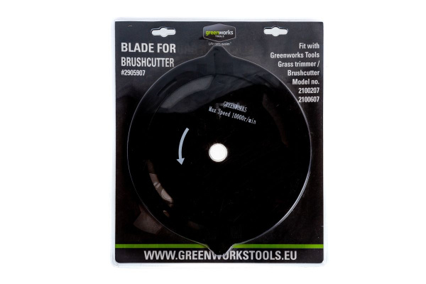 Нож стальной 4-х лопастной для триммеров Greenworks 40V, 60V, 80V, 82V 2905907