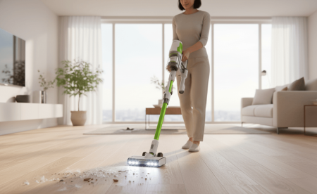 Пылесос вертикальный аккумуляторный Greenworks 24V SV24532 (1х2АчАКБ и ЗУ) 350Вт,электрощетка,3нас 4702007UA