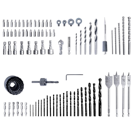 Набор сверл, бит и коронок Greenworks (90 шт) в кейсе 2944607