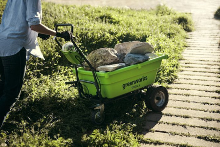 Садовая тележка самоходная Greenworks 40V G40GCK4 (1хАКБ 4 Ач и ЗУ) 106л 7400007UB