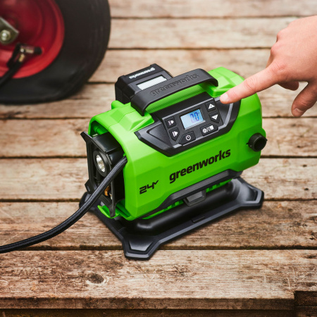 Компрессор автомобильный аккумуляторный Greenworks ACG301 24V/12V (без АКБ и ЗУ) 3400807