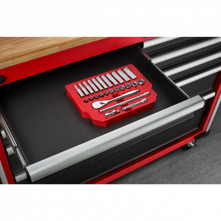 Набор метрических и дюймовых головок с воротком Milwaukee 3/8'' (56 предметов) 4932464946 Набор метрических и дюймовых головок с воротком Milwaukee 3/8'' (56 предметов) 4932464946