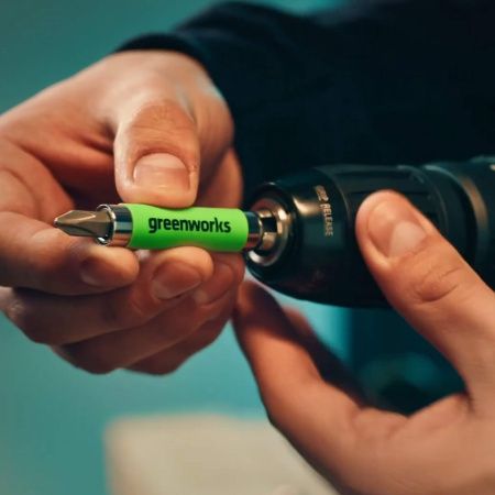 Набор бит, торцевых головок и адаптеров Greenworks HEX 1/4 в кейсе, 40 предметов 2944207