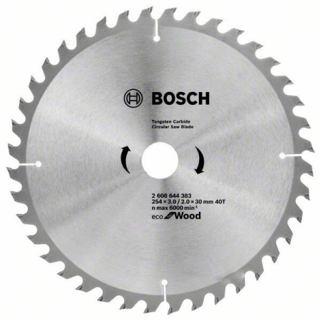 Диск пильный для циркулярок BOSCH ECO 254-30  for wood 40зуб 2608644383