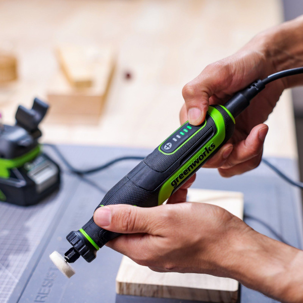 Гравер аккумуляторный Greenworks 24V G24RT (1АКБх2Ач и ЗУ) 3200807CUA Граверы