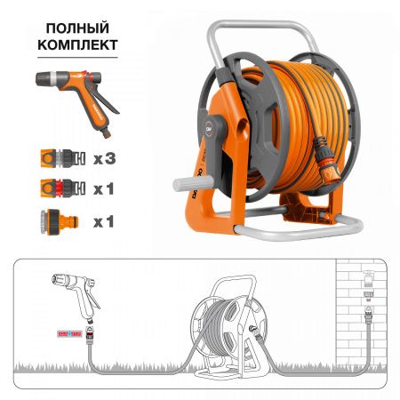 Катушка со шлангом 20м и набором для полива DAEWOO DWR 1121 DWR 1121