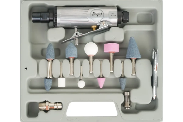 Пневмошлифмашина прямая FUBAG GL25000 + набор (кейс) 100101 100101