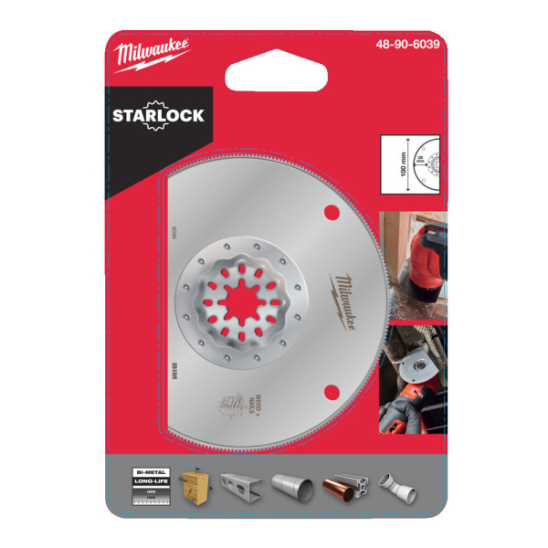 Полотно биметаллическое по мультиматериалам диаметром 100 мм Milwaukee 48906039