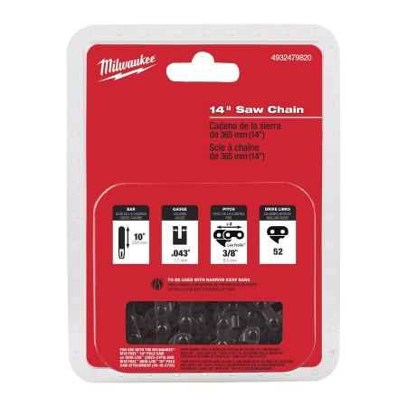 Цепь Milwaukee для цепной пилы 3/8LP x 203 x 1.1 4932480176