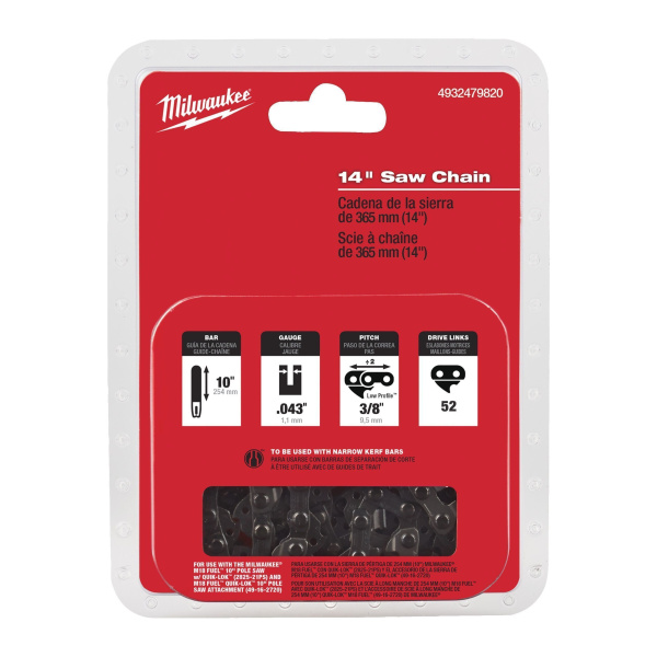 Цепь Milwaukee для цепной пилы 3/8LP x 203 x 1.1 4932480176