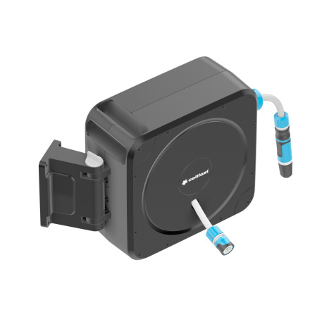 Катушка со шлангом настенная автоматическая Cellfast 20 ERGO 1/2" 20 м, фитинги, комплект для подключения 55-410