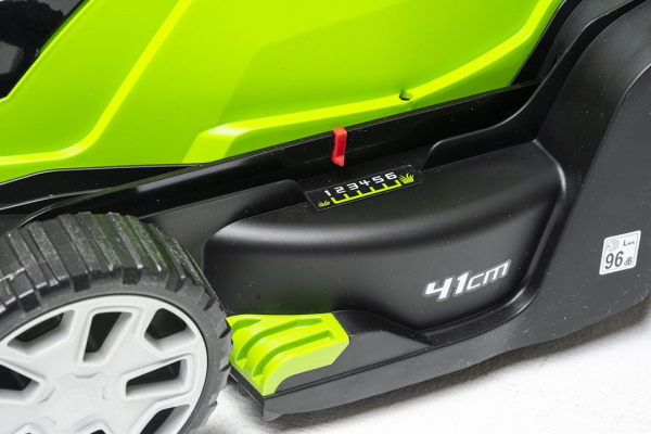 Газонокосилка аккумуляторная Greenworks 24V*2 G24X2LM41K2x (с 2хАКБ 4Ач и ЗУ) 41 см 2512607UD Газонокосилки и сенокосилки