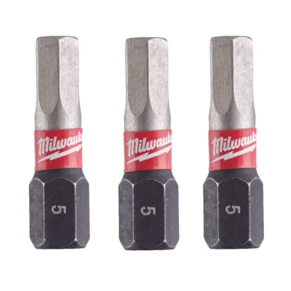 Насадка Milwaukee SHOCKWAVE HEX5 25мм (3шт) 4932500381