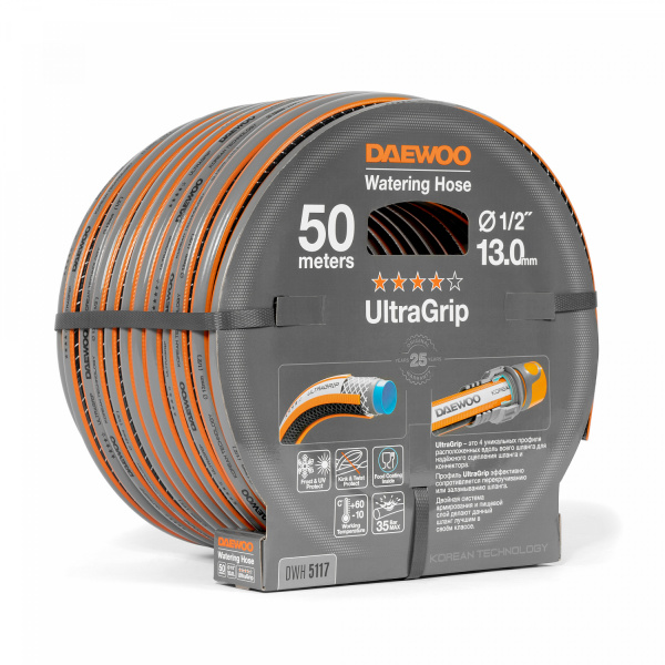 Шланг поливочный 1/2 " (13мм) DAEWOO UltraGrip 50 метров DWH 5117