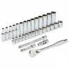 Набор метрических и дюймовых головок с воротком Milwaukee 3/8'' (56 предметов) 4932464946 Набор метрических и дюймовых головок с воротком Milwaukee 3/8'' (56 предметов) 4932464946
