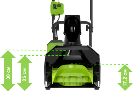 Снегоуборщик аккумуляторный Greenworks 40V G40ST40 (1хАКБ 4Ач и ЗУ) 40см 2603607UB